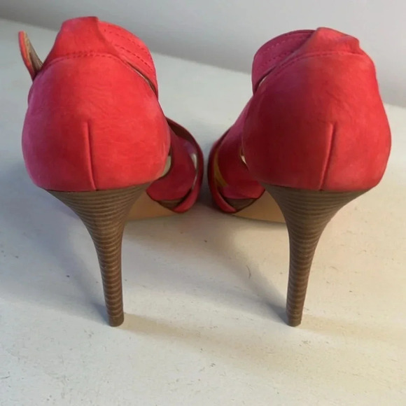 Coach Adelle Nubuck Suede Leather Y2K Heels Blossom Pink 4.5" Heel Women’s 8 - Picture 6 of 10